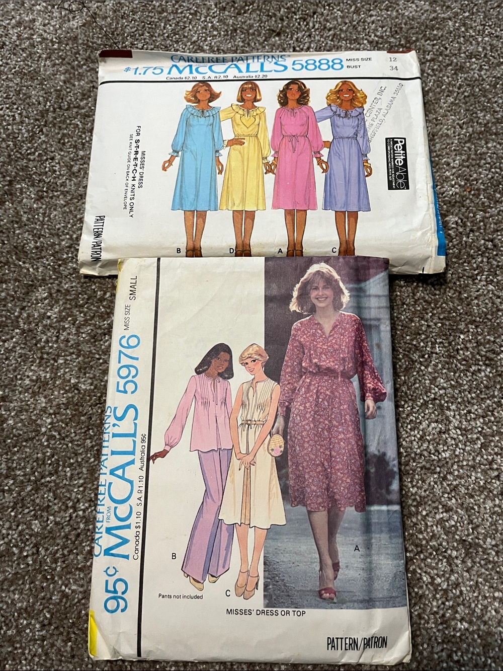 McCall's Women's Vintage Dress Pattern Used but complete with instructions.